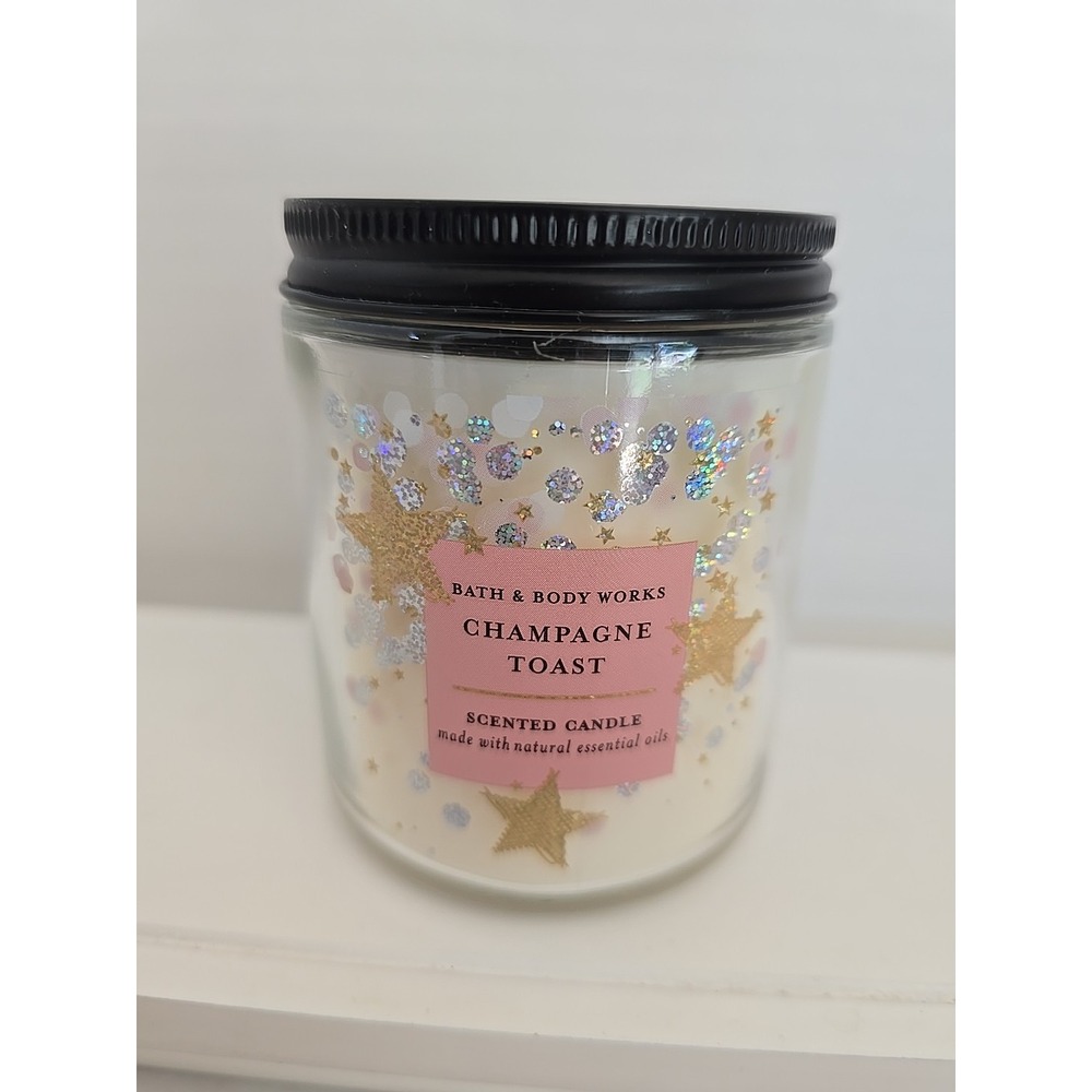 Bath‎ & Body Works CHAMPAGNE TOAST Single Wick Scented Candle ~ 7 oz ~ NEW